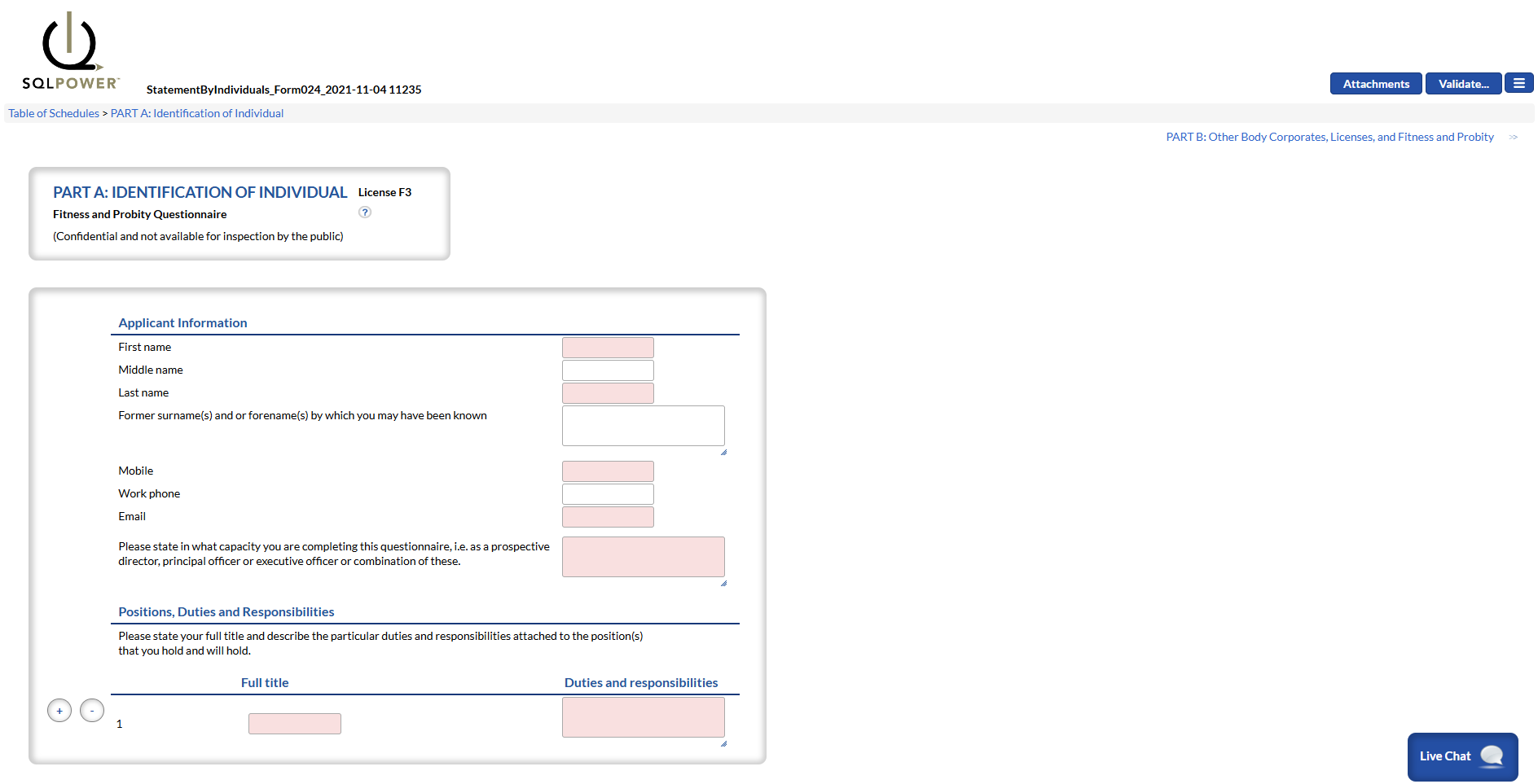 onsite examination business process